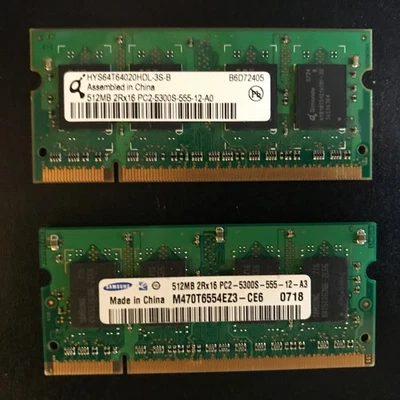 Samsung / Generic 2 X 512 mb PC2 - 5300 RAM / Memory - Image 1 of 2
