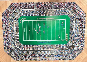 Vintage Touchdown Football Tray Set of 2 Vintage Trays 13.5” x 19" - Picture 1 of 5