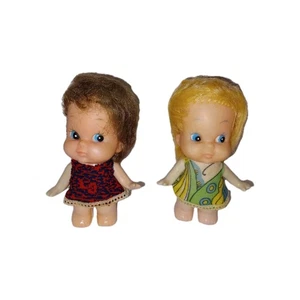Lotto 2 mini vestiti baby doll braccia scolorite bionda bruna vintage vedi foto - Foto 1 di 9