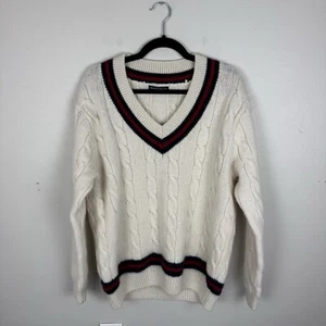 Brandy Melville Wolle Zopfmuster Pullover Schulmädchen Akademie adrette Einheitsgröße - Bild 1 von 4