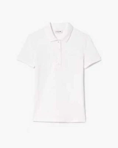 Lacoste PF5462 Polo Donna Bianco Cotone Slim Fit Taglia 36 - Foto 1 di 7