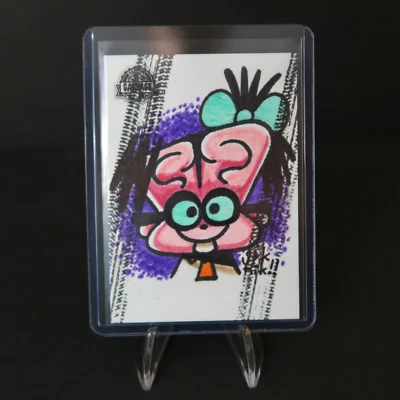 2022 GARBAGE PAIL KIDS KRASHERS SKETCH CARD BRAINY JANIE BY GPK NIK. CS - Image 1 of 2