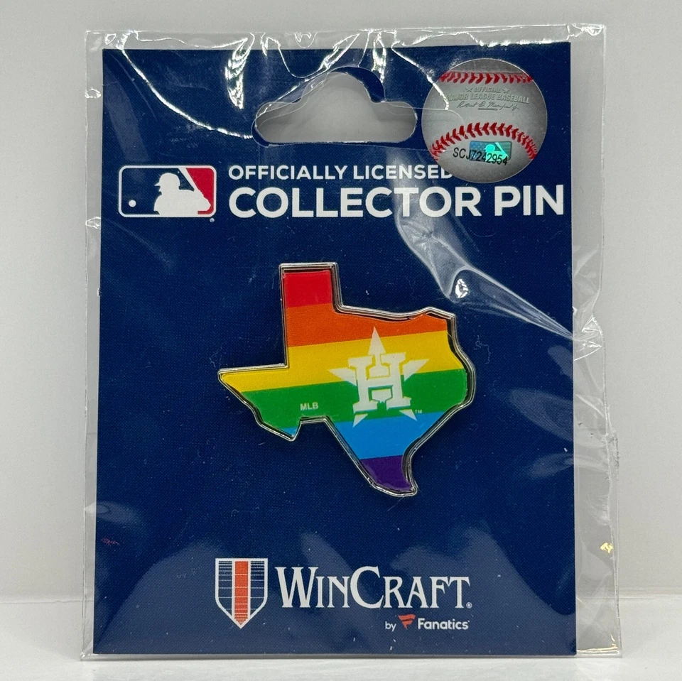 HOUSTON ASTROS Rainbow Pride Texas Officially Licensed Wincraft Collector Pin - Image 1 of 1