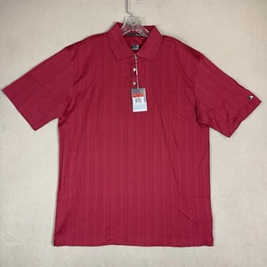 Nike Tiger Woods Polo Shirt Mens Large Red Golf Performance Fit Dry Short Sleeve - Picture 1 of 13