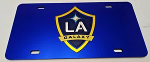 LA Galaxy MLS Win Craft Blue Laser Tag License Plate - Picture 1 of 2