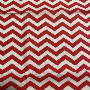 Red Chevron Stripes Cotton Fat Quarter 18”x22” New - Picture 1 of 2