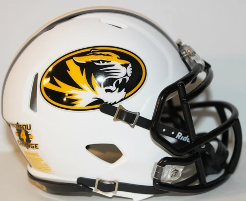 2021 Mizzou Missouri Tigers Custom Riddell Mini Helmet vs Central Michigan Cover