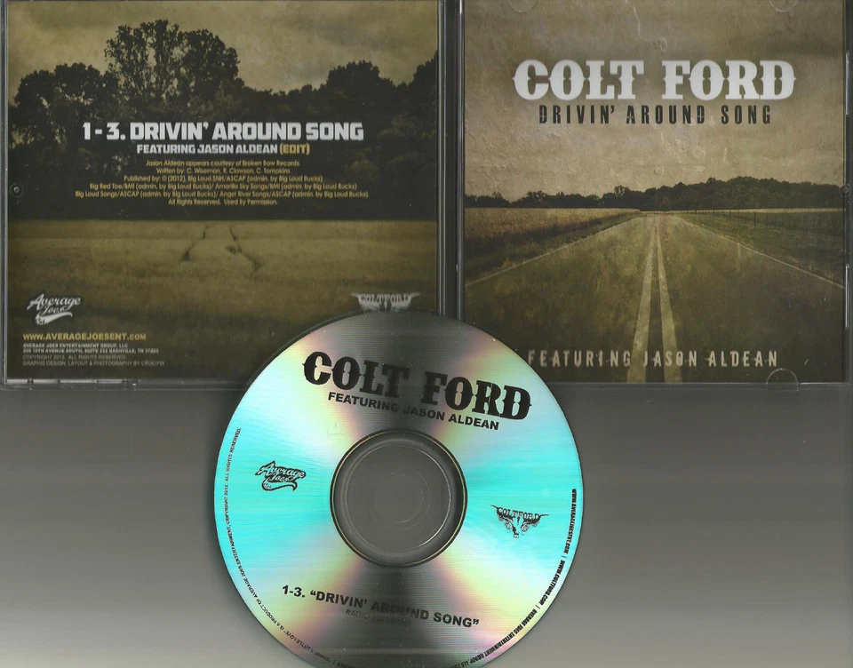 COLT FORD & JASON ALDEAN Drivin Around Song RARE EDIT 3 TIMES PROMO DJ CD single Foto 1 de 1