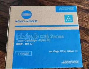 Nuevo tóner genuino Konica Minolta cian (C) TNP22C Bizhub serie C35 A0X5432 - Imagen 1 de 1