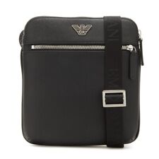 Emporio Armani NewY4M185 138E Cross Body Leather Messenger Bag - Black