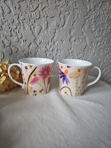 (2) Rose Of England Flower Bumblebee Kaffeetassen Tassen - Bild 1 von 8