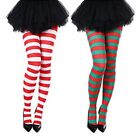5X(2 Set Footed Panty Hose Red White + Red Green 100-110cm for Christmas Supplie
