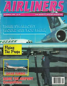 AIRLINERS SUM 90 OZARK AIR LINES AAB 340 TURBO 1970s PROPLINERS NEWARK INTERNATI - Picture 1 of 4