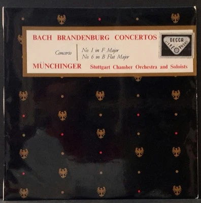 DECCA SXLA 2125 WBG BACH BRANDENBURG CONC. 1 & 6 MUNCHINGER ORIG  AUS 1ST PRESS - Image 1 of 2