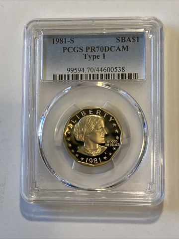 1981-S Type 1 Susan B Anthony Dollar SBA PR70DCAM PCGS (PERFECT GRADE) Cover