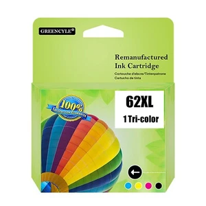 1 Stück Dreifarbige Tinte für HP 62 XL 62XL ENVY 5660 5664 5665 Officejet 5745 5746 8040 - Bild 1 von 10