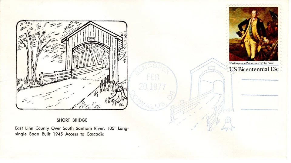 SHORT BRIDGE - CORVALLIS, OR   1977   FDC16821 - Image 1 of 1