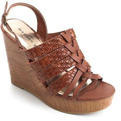 NEW Women's Madden Girl "Cilo" -WAS $60!- Cognac brown wedge, 4.5" w/1" platform - Image 1 of 2