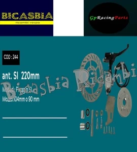 19747 - KIT FRENO ANTERIORE SU CERCHIO ORIGINALE DISCO DA 220 MM PIAGGIO 50 SI - Imagen 1 de 1