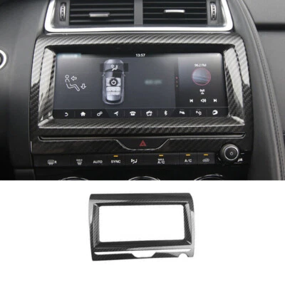 Para Jaguar E-PACE 2018-20 ABS Fibra de Carbono GPS Navegación Cubierta Marco Decoración Borde Foto 1 de 4