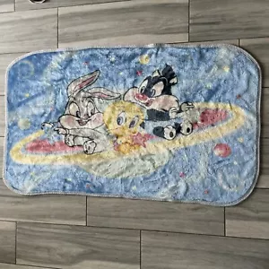 Warner Bros Baby Looney Tunes Blanket Sylvester Bugs Bunny Tweety Bird Planet - Picture 1 of 6
