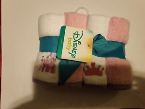 Gerber Newborn Baby Girl Disney Princess Washcloths, 4-Pack