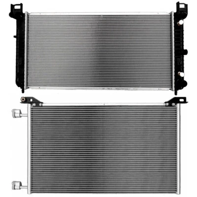 For 2009-2013 Chevrolet Silverado 1500 Aluminum Radiator & Condenser Cooling Kit Foto 1 de 4