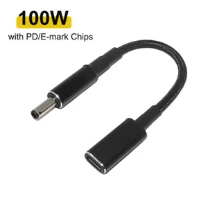 100W USB Type C Female to 4.5mm 3.0mm PD Charger Power Cable for Dell Laptops - Picture 1 of 5