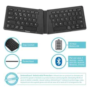 BRAND NEW FACTORY SEALED Targus Wireless Folding Keyboard Bluetooth AKF003US - Picture 1 of 7
