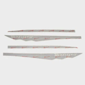 Ranger Boat Graphic Hull Decals 206413 | Black Red Silver (Set of 4) - Picture 1 of 3