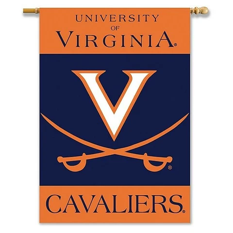NCAA 28 in. x 40 in. Virginia Cavaliers 2-Sided Banner with Pole Sleeve Cover