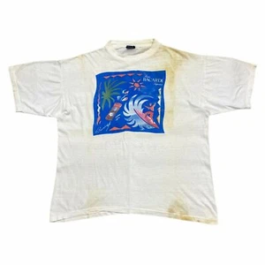 Camiseta Blanca Ron Bacardí | De Colección Para Hombre Manga Corta Años 90 Surf Arte Estampado Alcohol - Imagen 1 de 4