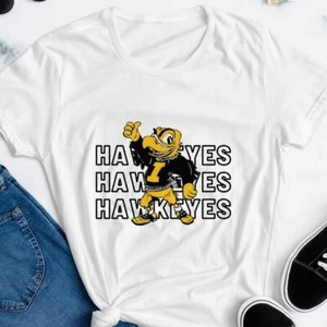 White Iowa Hawkeyes Short Sleeve T-Shirt - Picture 1 of 3