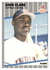 1989 Fleer 402 Dave Clark   Cleveland Indians  UER