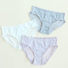 3 Pair Lady Lace Silk Briefs Underwear Knickers Panty Floral Flower Soft L-Waist