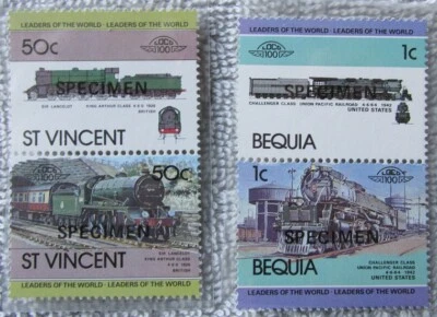 St Vincent and Bequia stamps - Leaders of the World Locomotives - mint specimens - Image 1 of 3