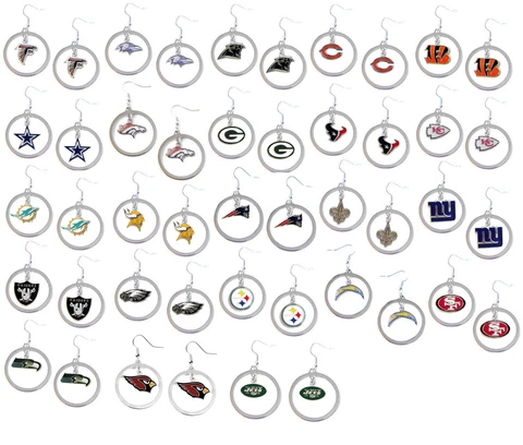 dangle hoop earrings NFL PICK YOUR TEAM Cover