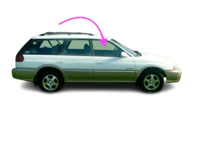 Fits: 1998-1999 Subaru Legacy 4D Station Wagon Front Right Door Glass Window - Image 1 of 4