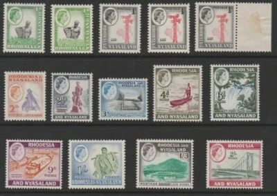 Rhodesia & Nyasaland MINT 1959-62 short set to 2 - Image 1 of 2