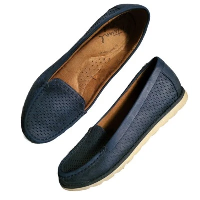 Natural soul Navy Isla Slip-on Loafers sz 8 Foto 1 de 4