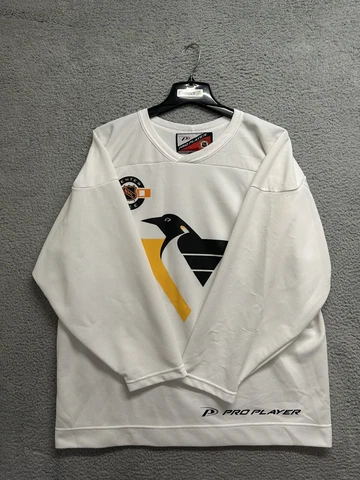 Pittsburgh Penguins Jersey Pro Player NHL Mens XL Vtg Print SpellOut Shirt Pitts Cover