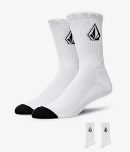 Volcom New White Full Stone Socks 3 PACK size 9-12 Aus Seller Skateboard Kingpin - Bild 1 von 3