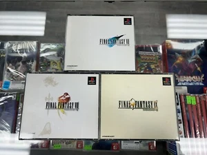 Sony PlayStation 1 JP Final Fantasy VII VIII IX Region Code NTSC-J Lot 3 T15 - Picture 1 of 23
