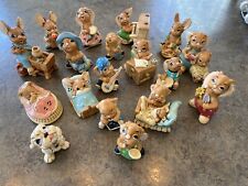 Lot Of 18 Vintage Pendelfin Rabbits ~ Bunny Collectible Figurines
