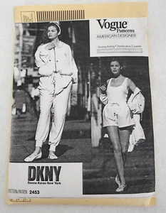 Vogue American Designer Pattern 2453 DKNY Jacket Bodysuit Shorts Pants 6 8 10 - Picture 1 of 3