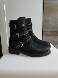 Bruno Premi Damen Boots Biker Stiefel Stiefeletten Gr. 40 Leder Neuwertig - Bild 1 von 8