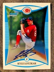 Tarjeta autógrafa Bowman 2008 cromada #BCP119 Kyle Lotzkar Prospects    - Imagen 1 de 2