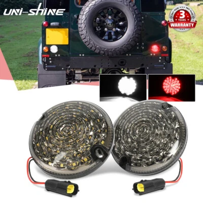 Smoke Led 95mm Round Rear Fog Backup Reverse Light For Land Rover Defend Cabrio - Image 1 of 4