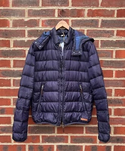 BURBERRY BRIT Mens Hooded Padded Jacket with goose down filling LARGE / MEDIUM - Picture 1 of 17