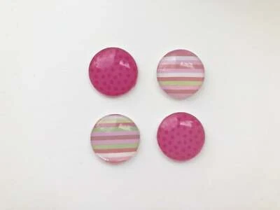 Clear Glass Magnets,Stripes and Dots Patterns, Glass Cabochon,Kitchen Decor,Gift - Image 1 of 4